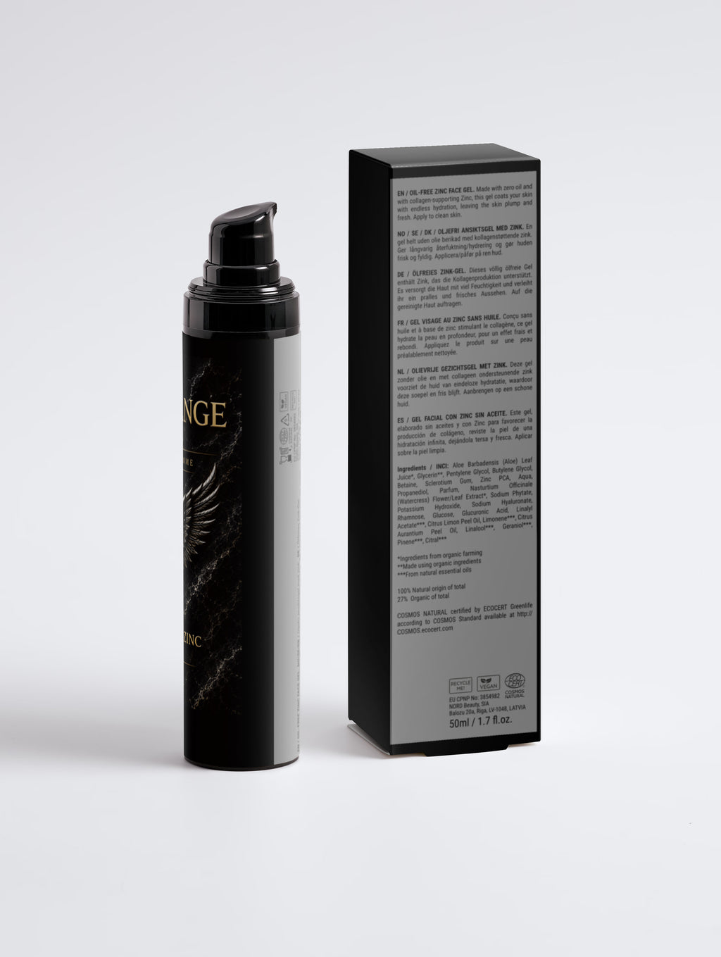 Gel visage homme au zinc sans huile 50ml