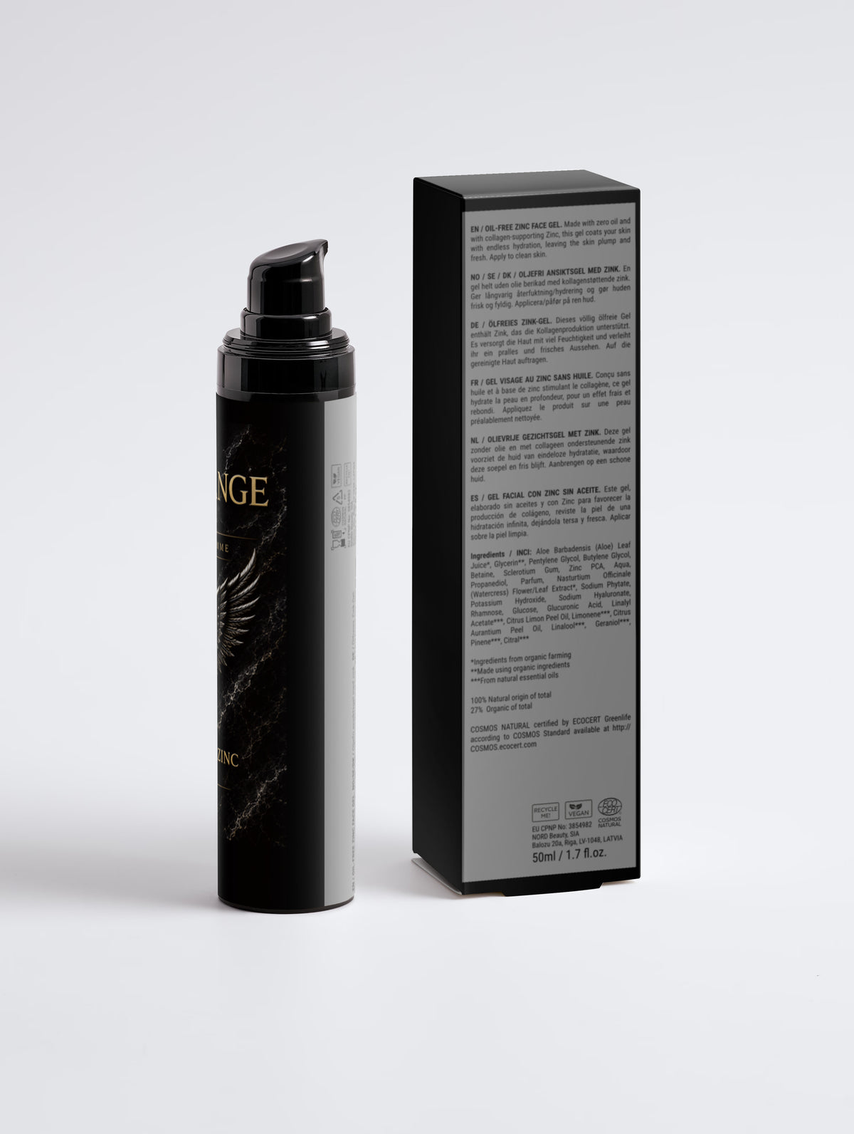 Gel visage homme au zinc sans huile 50ml