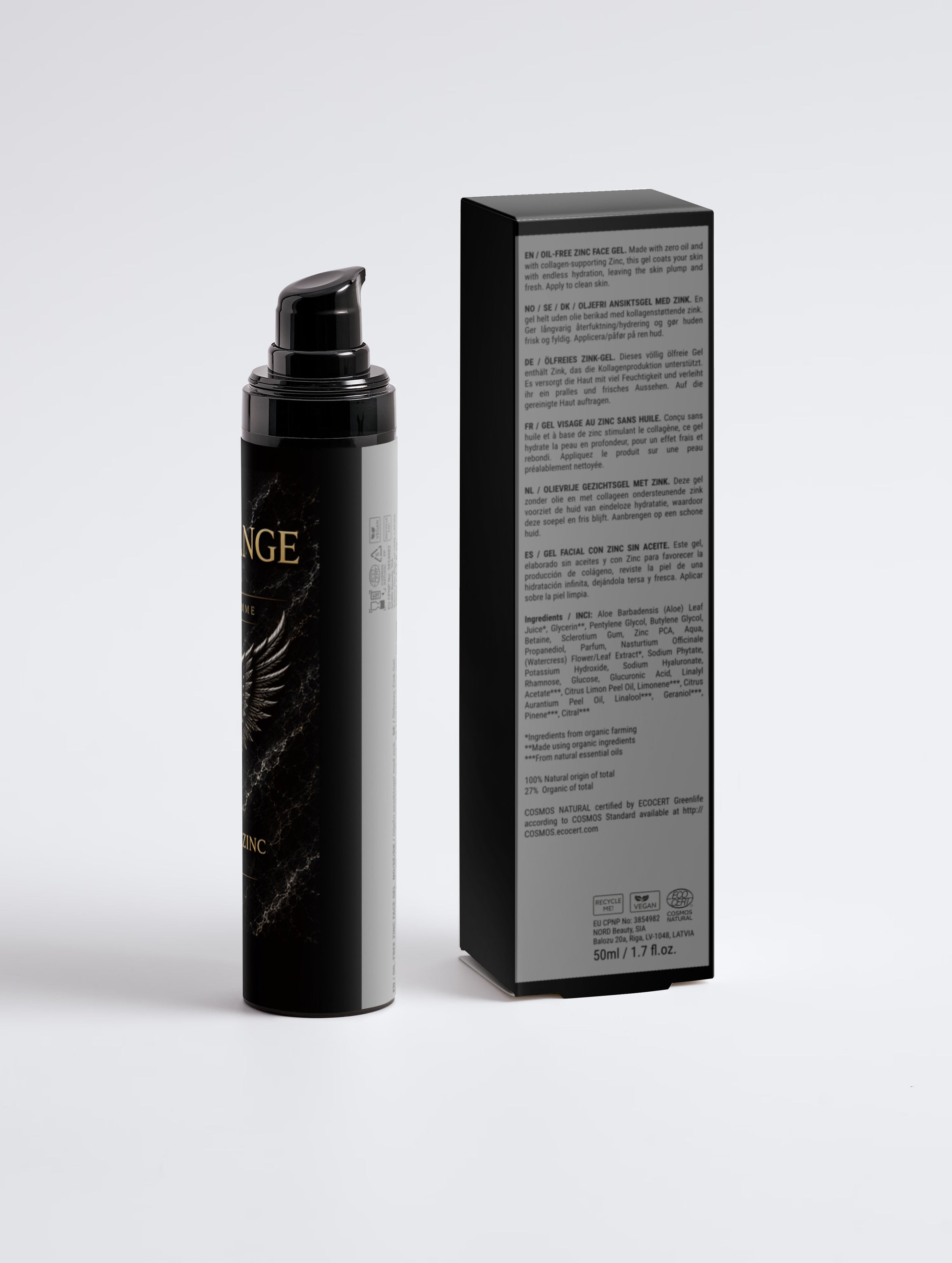 Gel visage homme au zinc sans huile 50ml