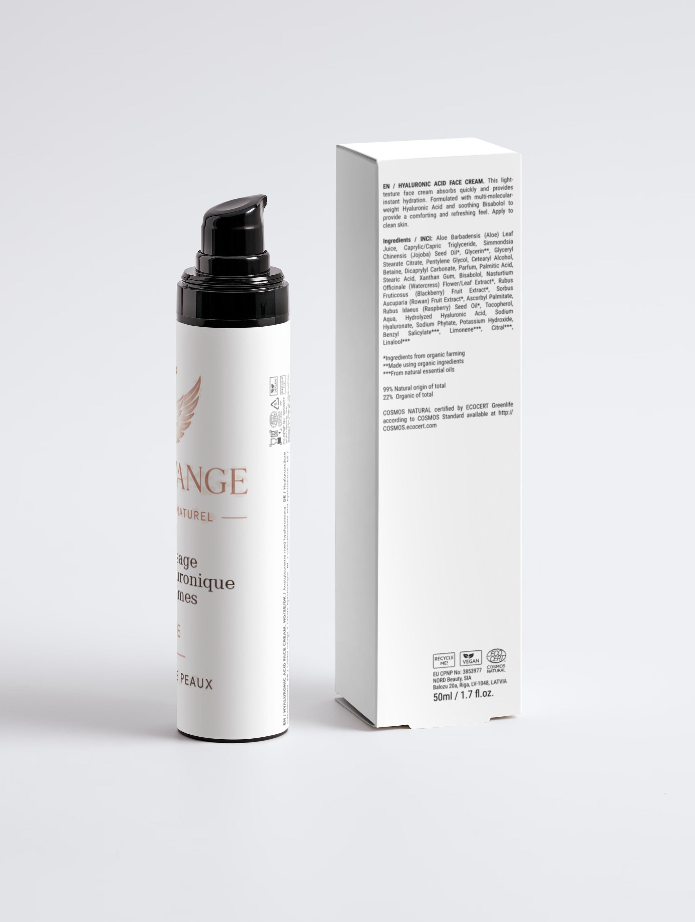 Crème visage à l’acide hyaluronique pour homme 50ml