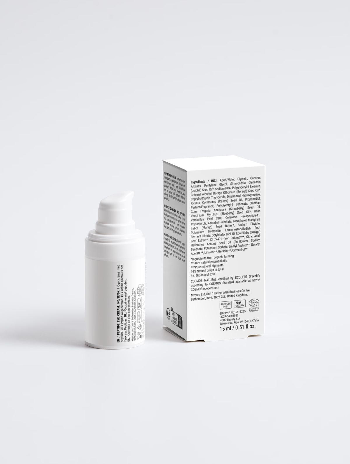 Crème contour des yeux anti-âge aux peptides 15ml