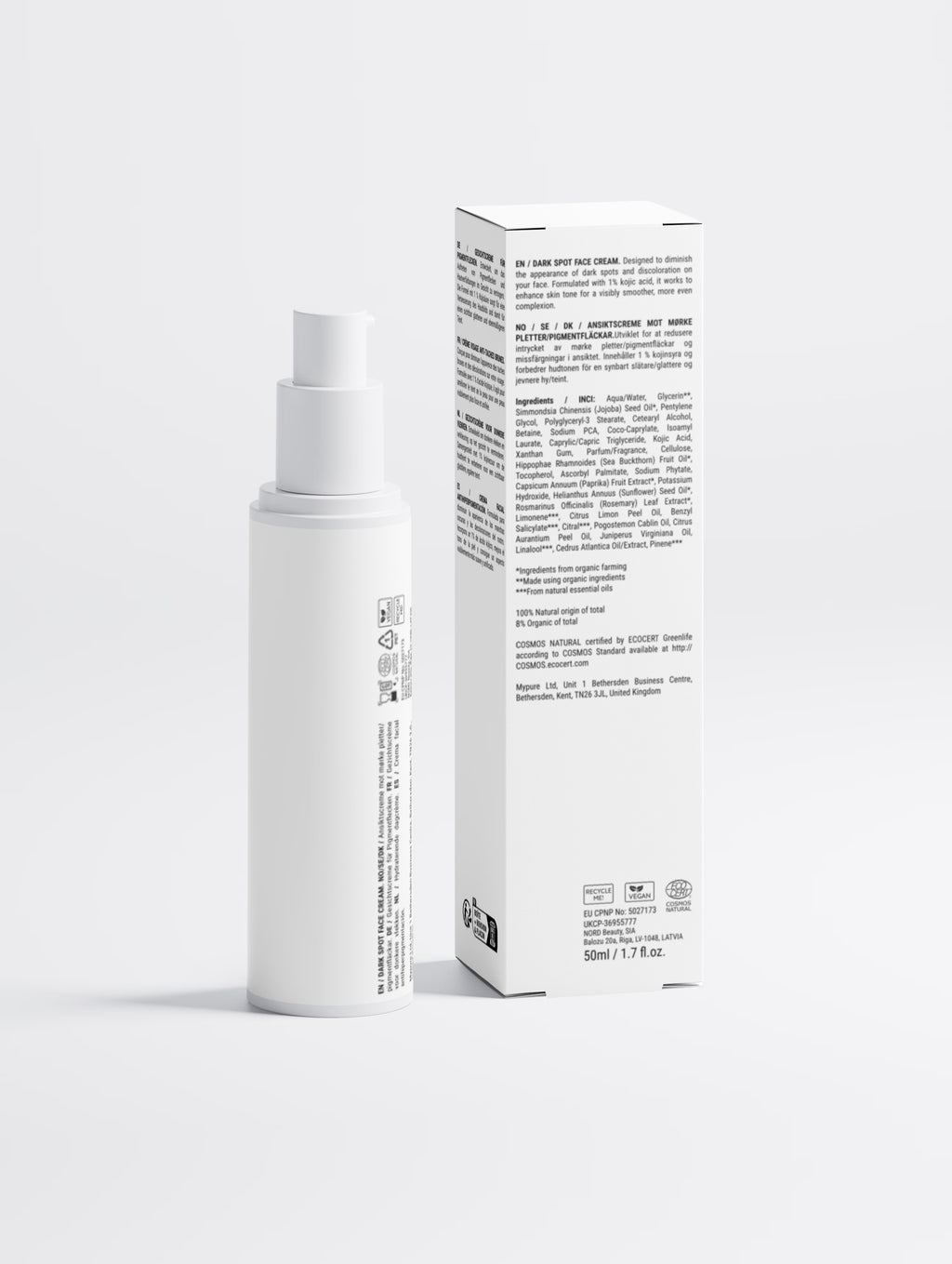Crème visage anti-taches à l’acide kojique 50ml