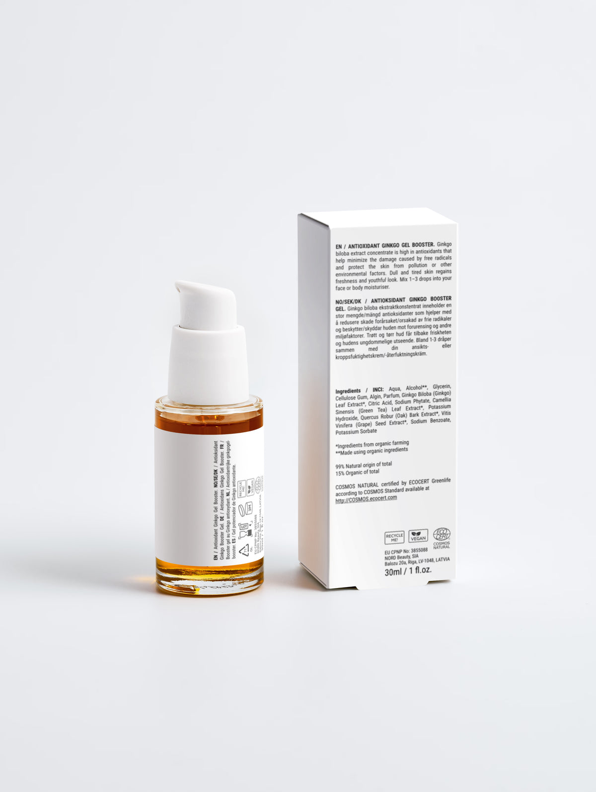 Booster gel antioxydant au ginkgo 30ml
